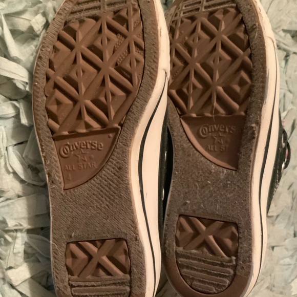 LAST CHANCE Black polka dot multi tongue Converse All Star sz6 - Picture 4 of 4